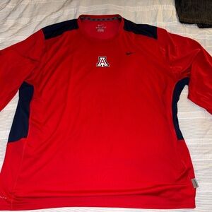 Nike Red and Blue Long Sleeve Performance Tee